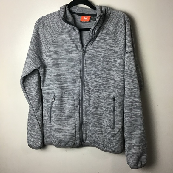 Merrell gray full zip hooded jacket. Large - Picture 1 of 3